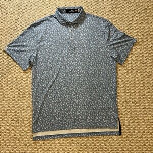Men's Ralph Lauren RLX Blue Floral Polo Shirt, Mens Medium